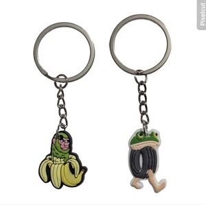Novelty Funny Meme Inspired Italian Brainrot Keychain Set